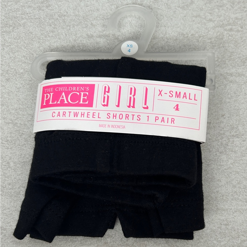 Children’s Place Cartwheel Shorts - Black, Size 4 (XS) - Brand new in package